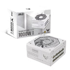 ASUS TUF Gaming 1000W 80+ Gold PCIe 5 ATX3.0 Fully Modular Power Supply - White(TUF-GAMING-1000G-WHITE) - 1