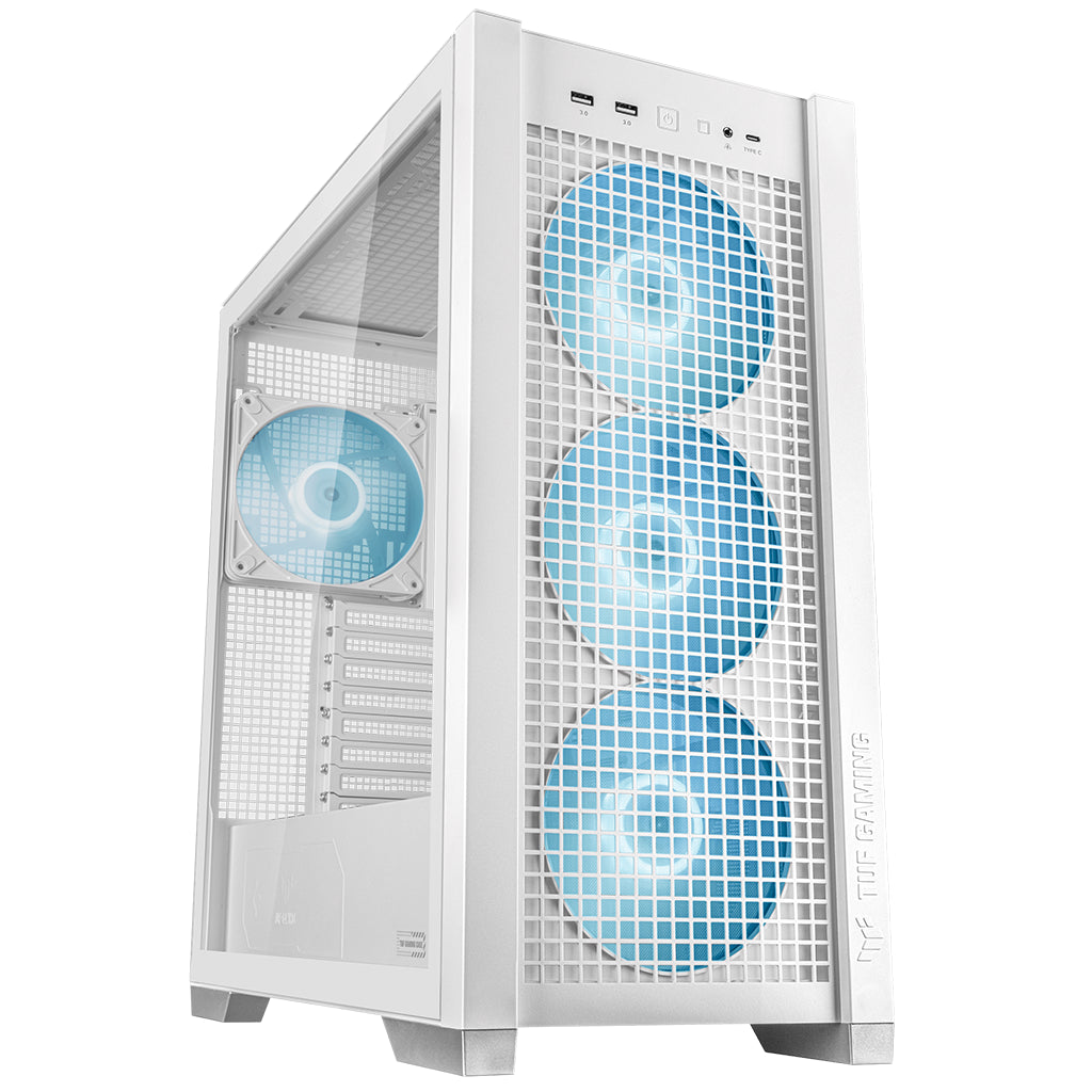ASUS TUF Gaming GT302 ARGB Mesh & Tempered Glass Mid-Tower E-ATX Case - White(TUF GAMING GT302 ARGB WHITE) - 1