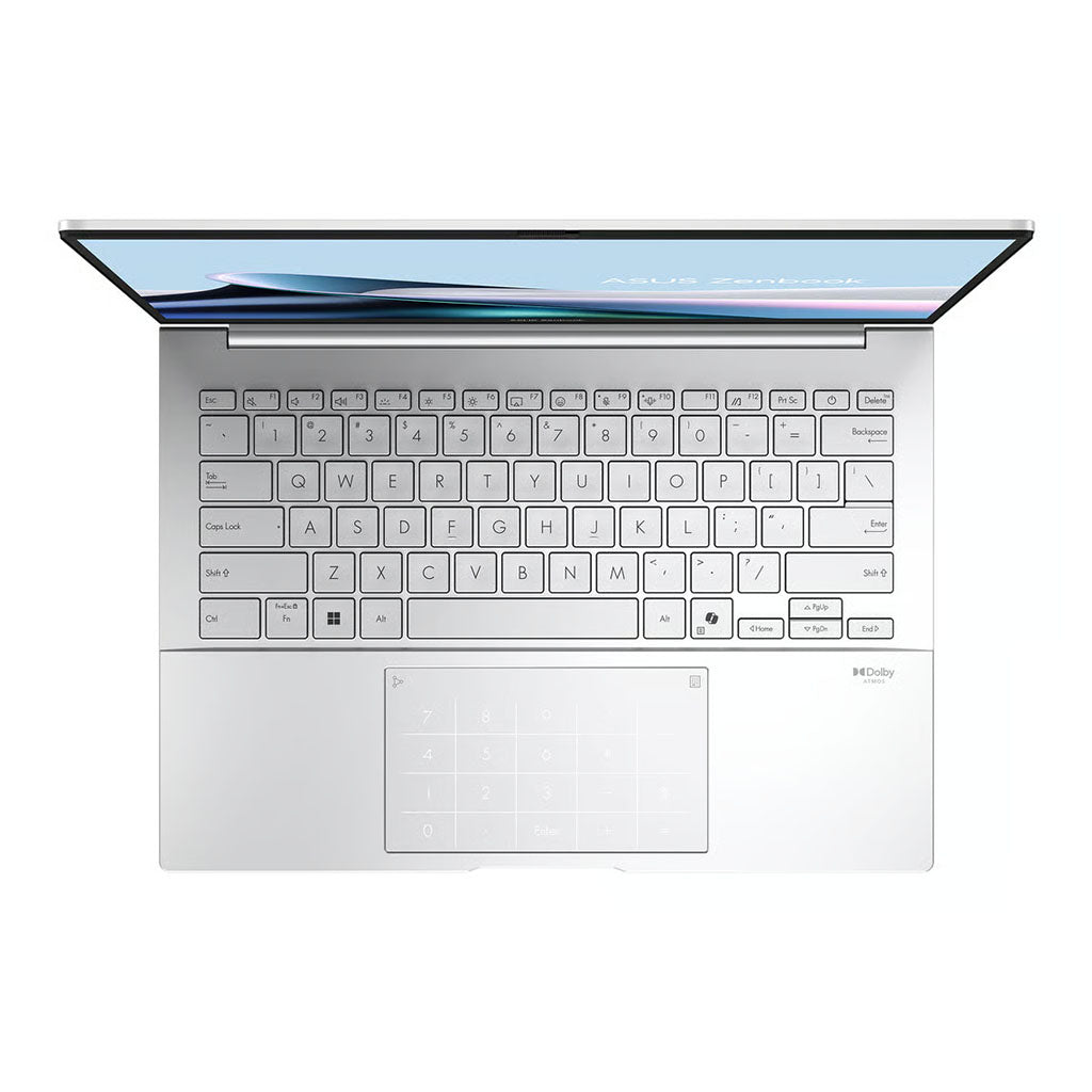 ASUS Zenbook 14 14" AI Laptop - Core Ultra 7 255H 16GB 512GB SSD W11H TS + Stylus (Foggy Silver)(UX3405CA-QL756W) - 2