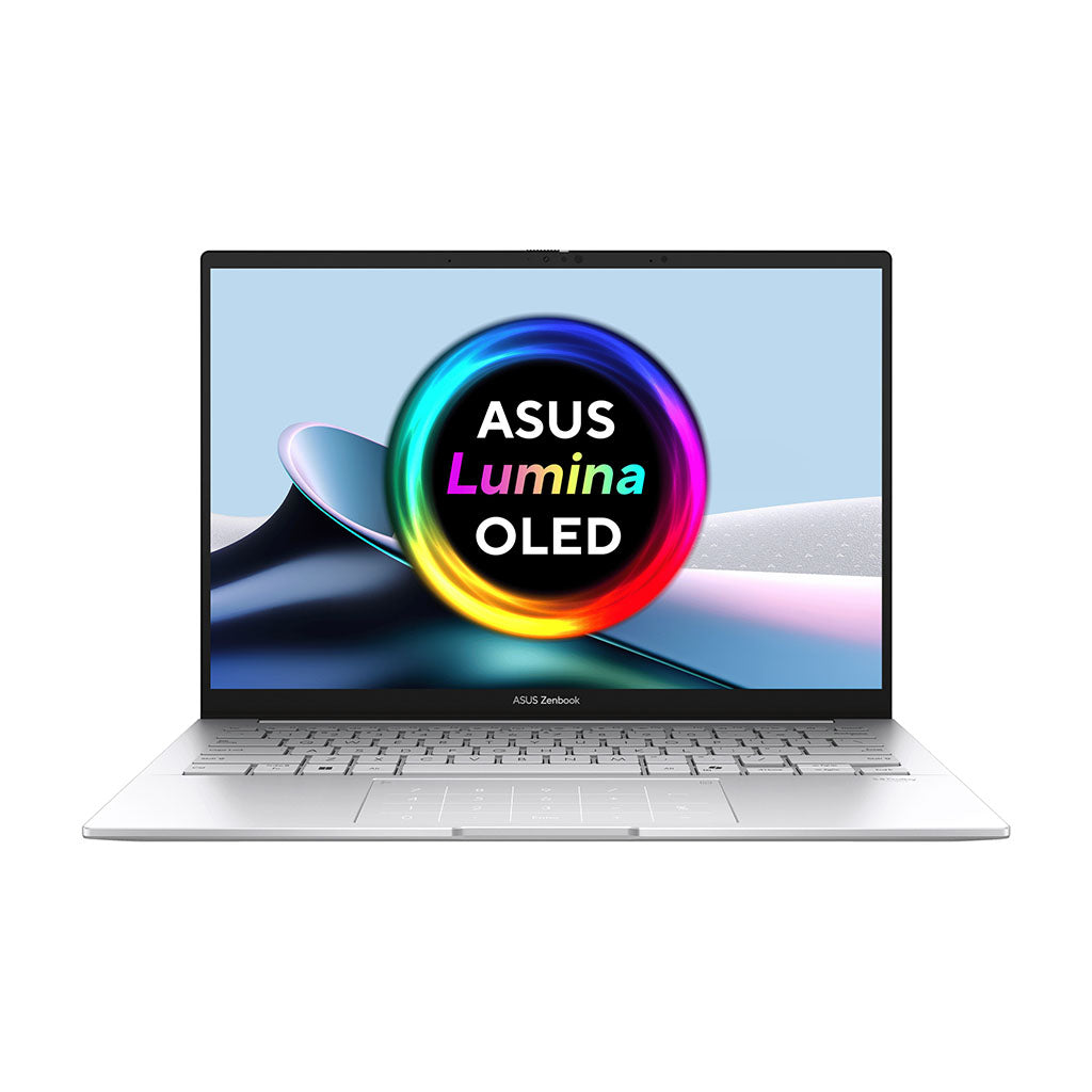 ASUS Zenbook 14 14" AI Laptop - Core Ultra 7 255H 16GB 512GB SSD W11H TS + Stylus (Foggy Silver)(UX3405CA-QL756W) - 1