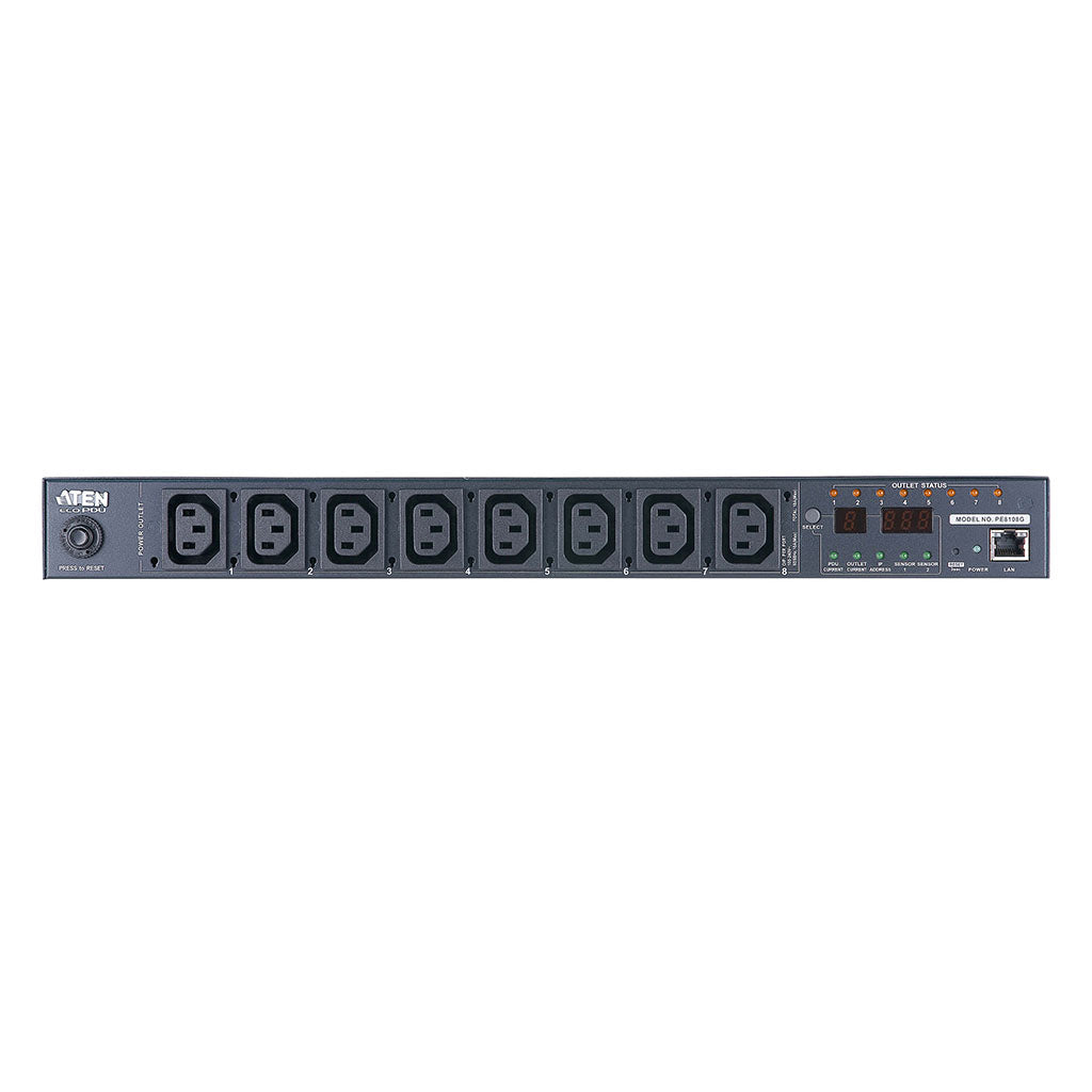 ATEN 15A/10A 8-Outlet 1U Outlet-Metered & Switched eco PDU(PE8108G) - 3