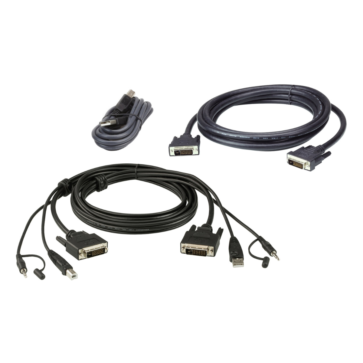 ATEN 1.8m USB DVI-D Dual Link Dual Display Secure KVM Cable Kit(2L-7D02UDX3) - 1