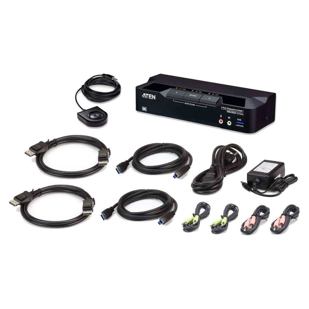 ATEN 2 Port USB 3.0 8K DisplayPort KVMP Switch(CS1922A) - 4