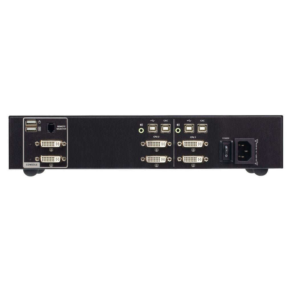 ATEN 2 Port USB DVI Dual Display Secure KVM Switch with CAC - PSD PP v4.0 Compliant(CS1142D4C) - 2