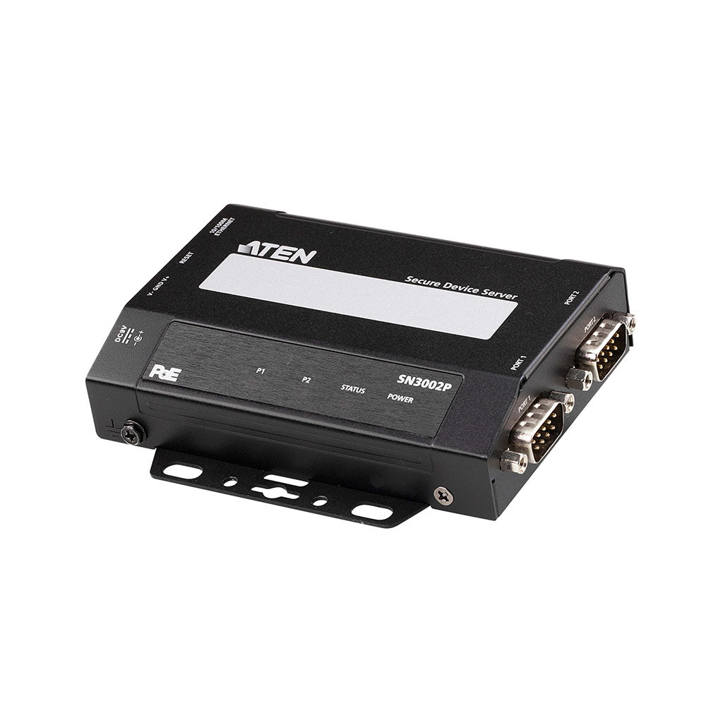 ATEN 2-Port RS-232 Secure Serial Device Server with PoE(SN3002P) - 1