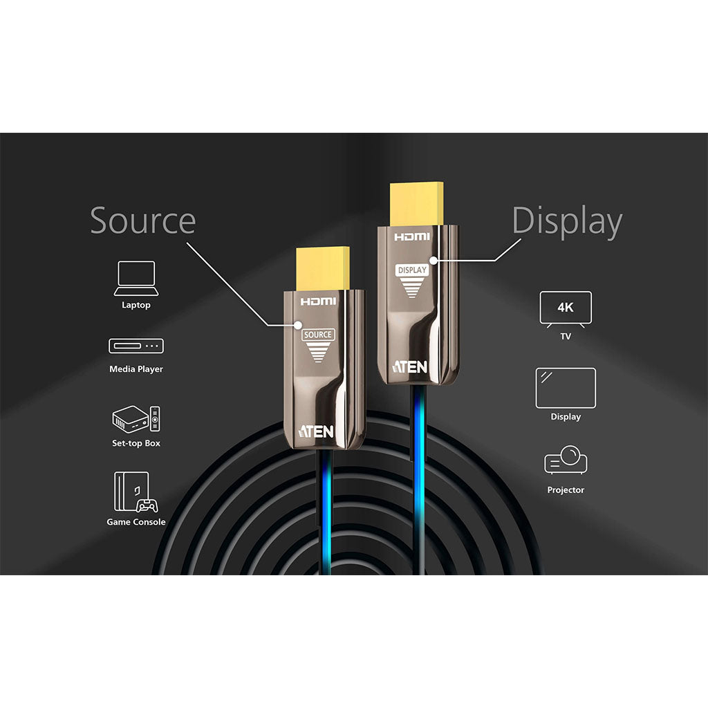 ATEN 30m True 4K HDMI 2.0 Active Optical Cable(VE781030) - 4