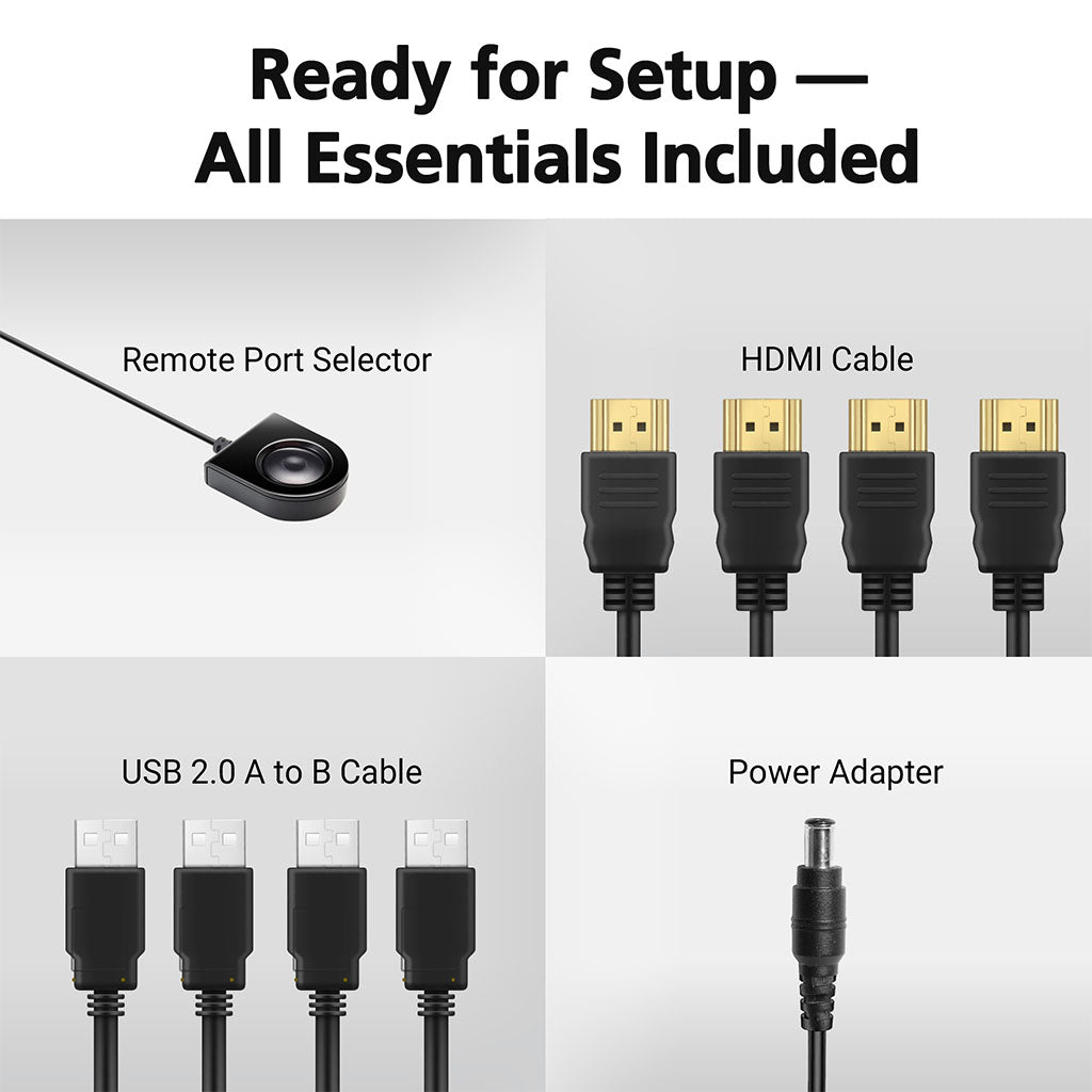 ATEN 4-Port USB 4K HDMI KVMP Switch(CS784H) - 4
