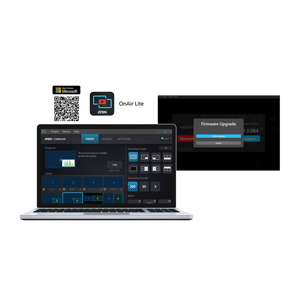 ATEN CAMLIVE PRO 4K 4-Input HDMI to USB Video Switcher(UC3430) - 4