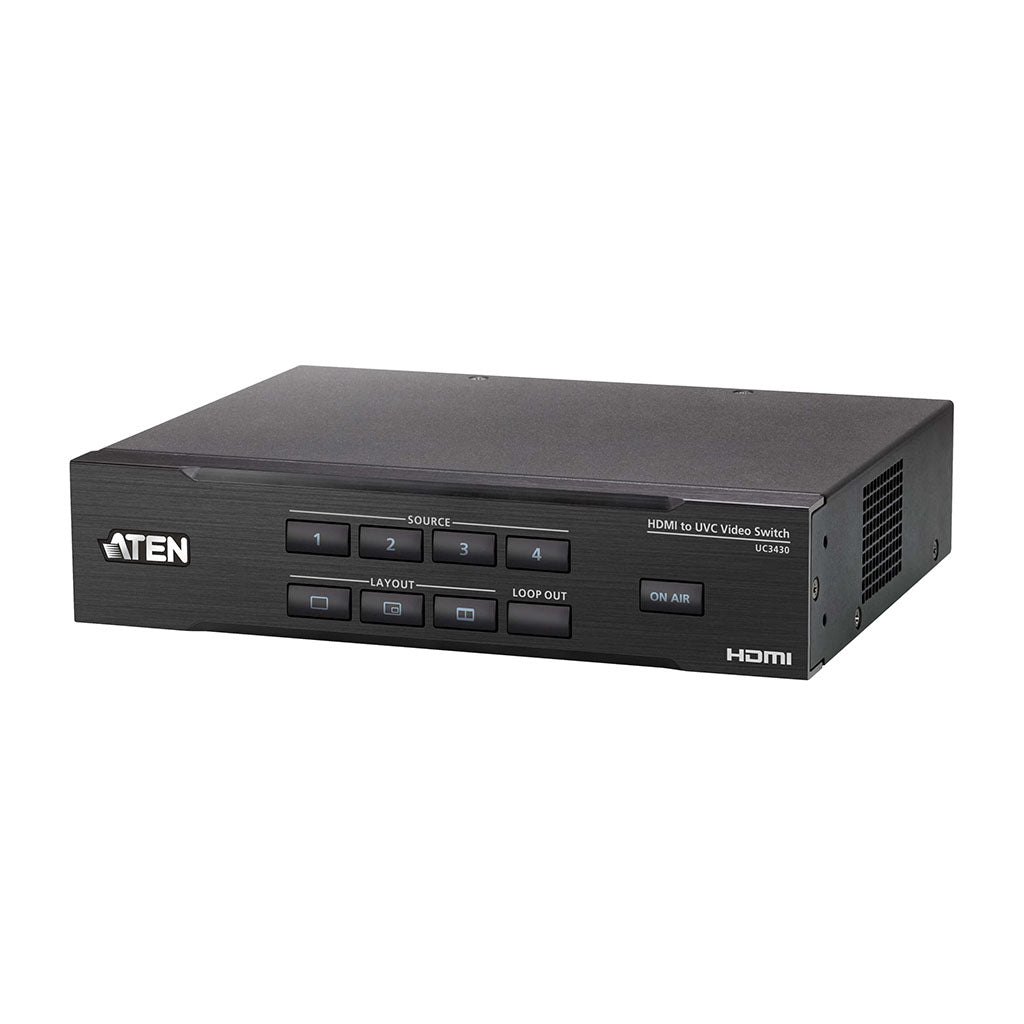 ATEN CAMLIVE PRO 4K 4-Input HDMI to USB Video Switcher(UC3430) - 1