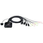 ATEN CS22H 2-Port USB 4K HDMI Cable KVM Switch with Remote Port Selector(CS22H-AT) - 1