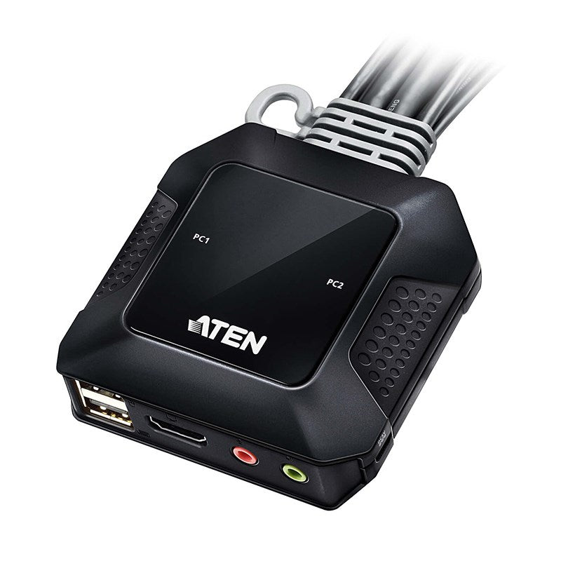 ATEN CS22H 2-Port USB 4K HDMI Cable KVM Switch with Remote Port Selector(CS22H-AT) - 6