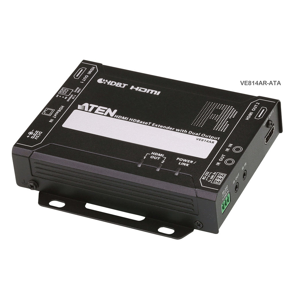 ATEN HDMI HDBaseT Receiver with Dual 4K Output - 3 Years(VE814AR-ATA-U) - 2