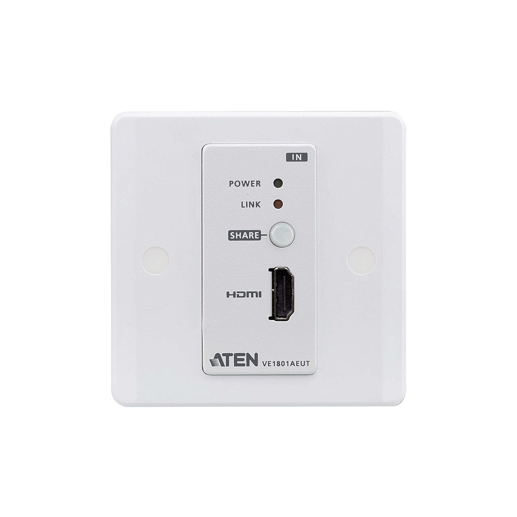 ATEN HDMI HDBaseT-Lite Transmitter with EU Wall Plate/PoH(VE1801AEUT) - 3