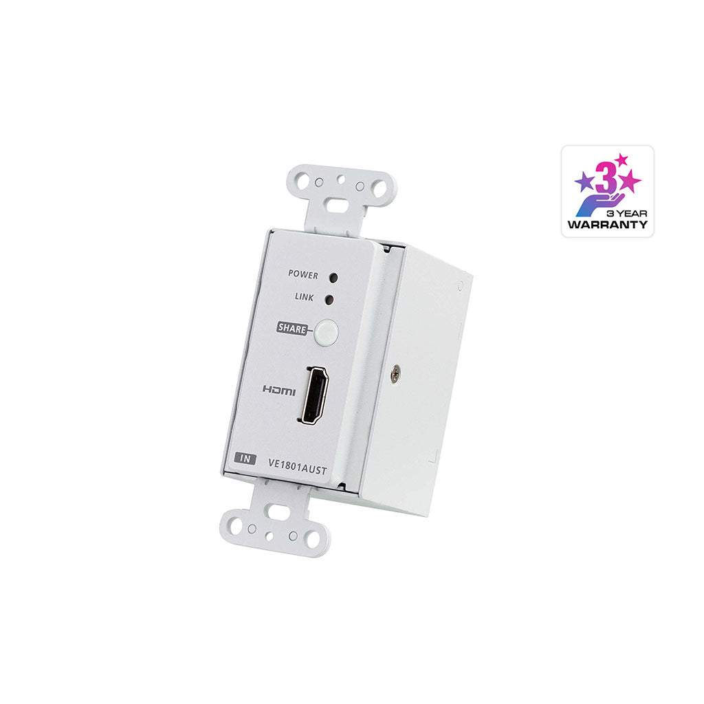 ATEN HDMI HDBaseT-Lite Transmitter with US Wall Plate/PoH(VE1801AUST) - 1