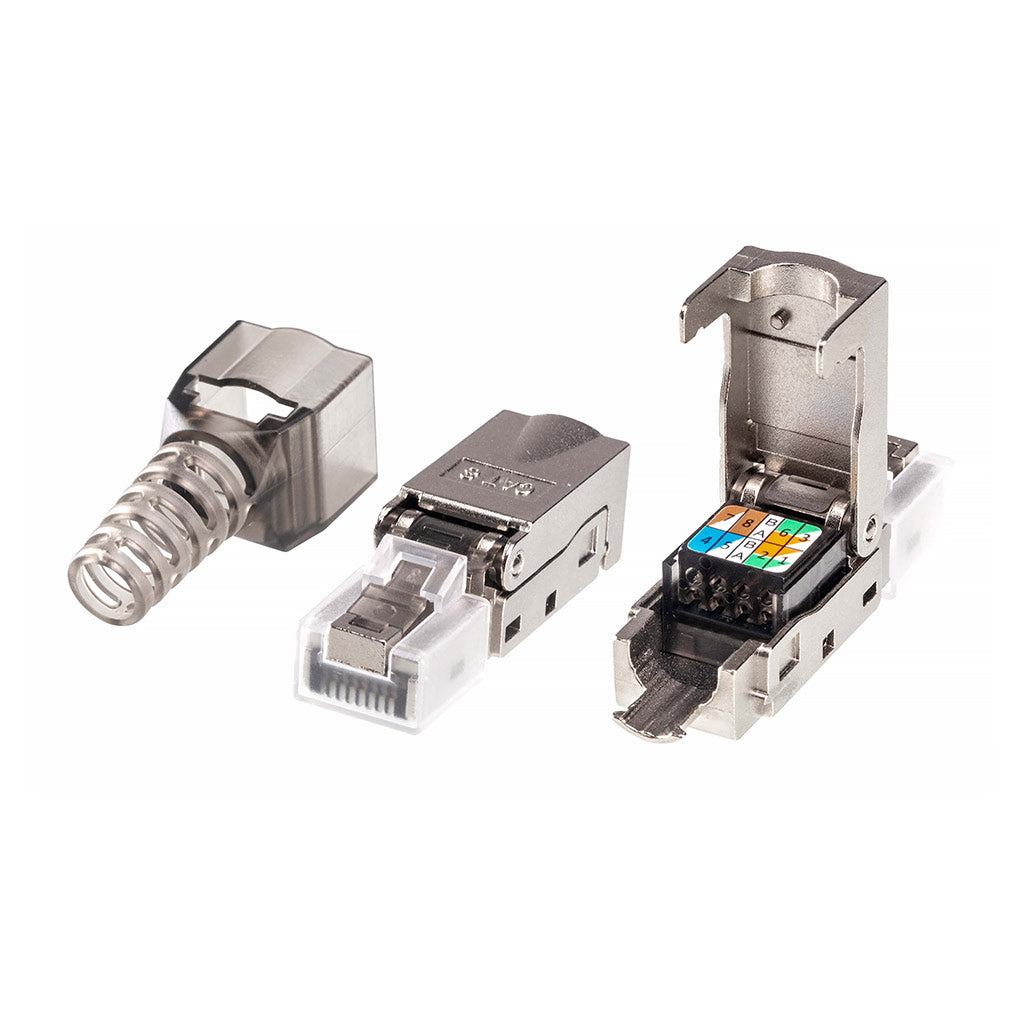 ATEN Professional Shielded Toolless Cat6A RJ45 Connector - 10 Pack(2A-245G) - 1