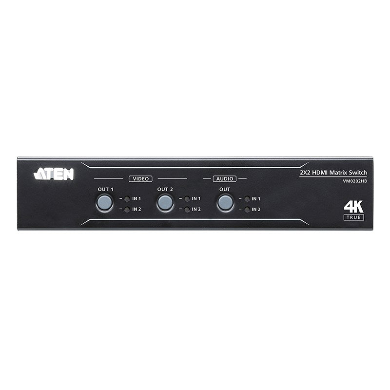 ATEN VM0202HB 2x2 True 4K HDMI Matrix Switch with Audio De-Embedder(VM0202HB-AT-U) - 3