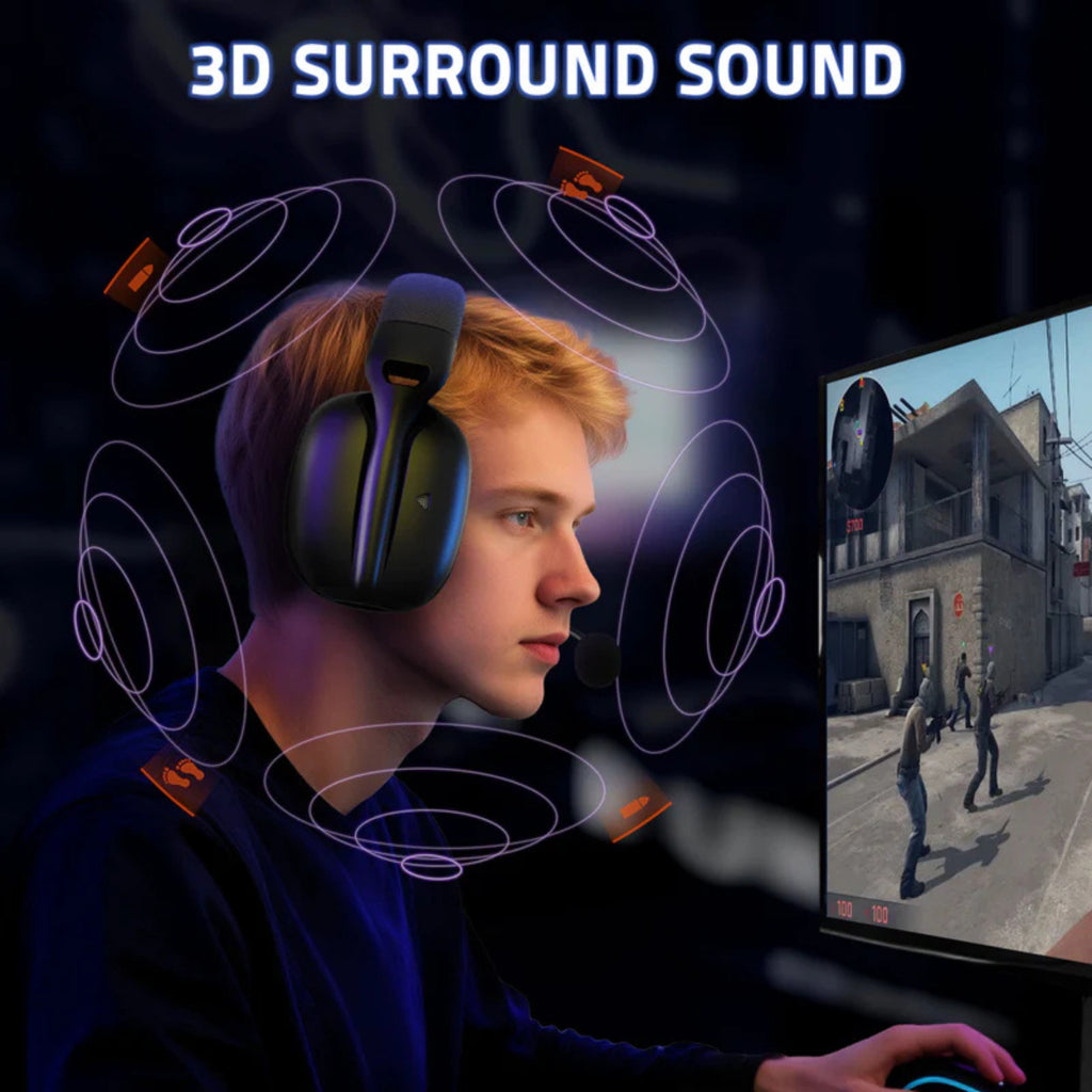 Attack Shark L80PRO Wireless Gaming Headset - Black(L80PRO-Black) - 2