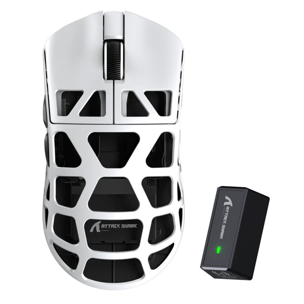 Attack Shark R3 Wireless Optical Gaming Mouse - White - Kailh Switch(R3-White) - 1