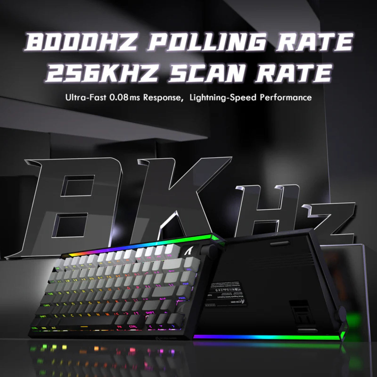 Attack Shark R85 HE 8000Hz Rapid Trigger Magnetic Switch Keyboard - Moonlit Night(R85HE-MoonlitNight) - 6
