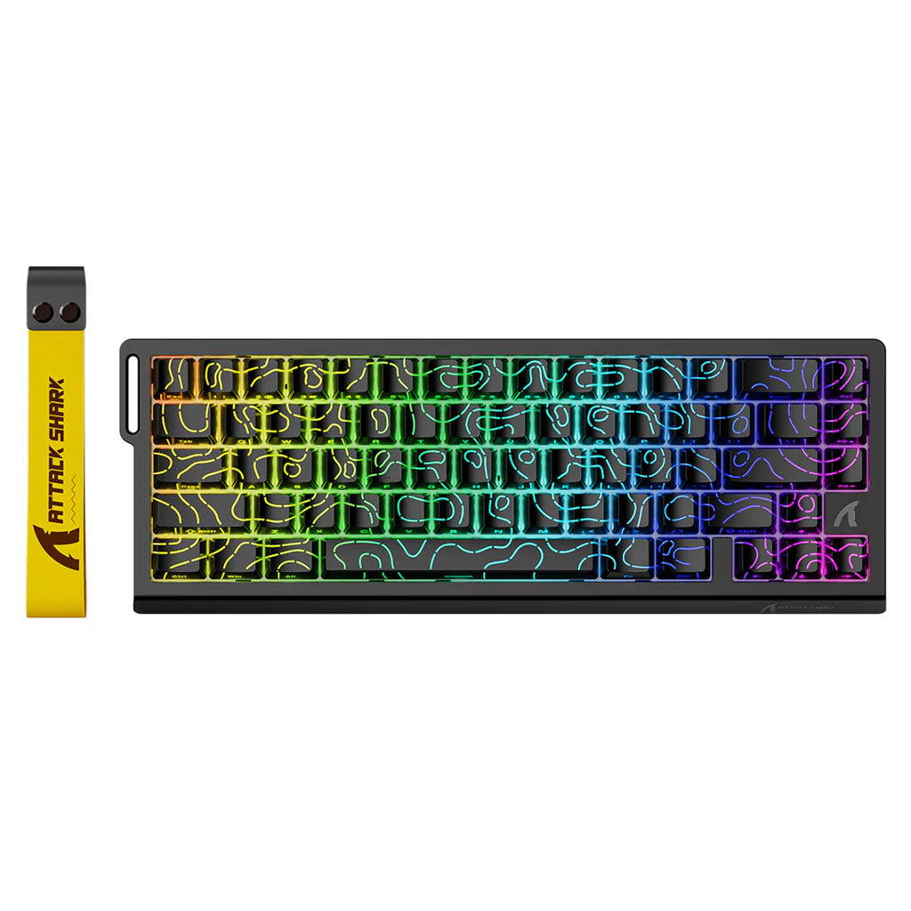 Attack Shark X68 HE 8000Hz Rapid Trigger Magnetic Switch Keyboard - Black Contours(X68HE-Black Contours) - 1