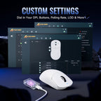 Attack Shark X8SE Wireless Optical Gaming Mouse - White - Omron Optical Switch(X8SE-White) - 2
