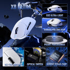 Attack Shark X8SE Wireless Optical Gaming Mouse - White - Omron Optical Switch(X8SE-White) - 6