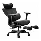 AutoFull G5 Ergonomic Chair Professional  version - Silver & Black with Extendable Footrest(AFG502BVSB) - 3