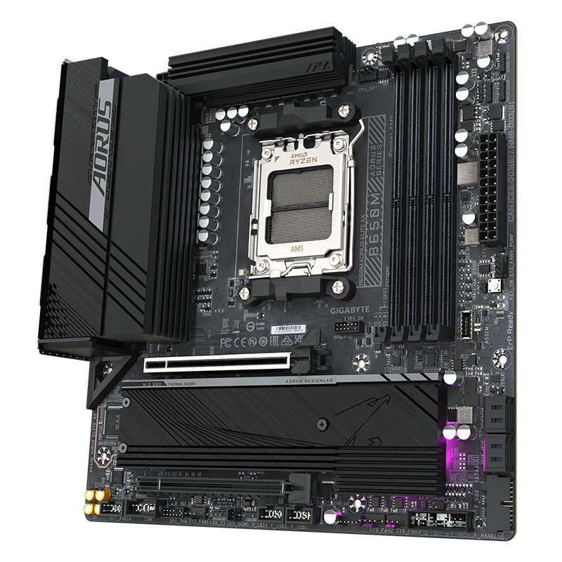 Gigabyte B650M AORUS ELITE AX DDR5 AM5 Micro-ATX Motherboard(B650M AORUS ELITE AX) - 3