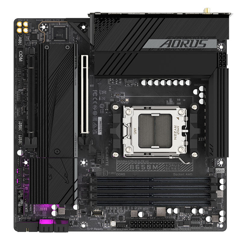 Gigabyte B650M AORUS ELITE AX DDR5 AM5 Micro-ATX Motherboard(B650M AORUS ELITE AX) - 5