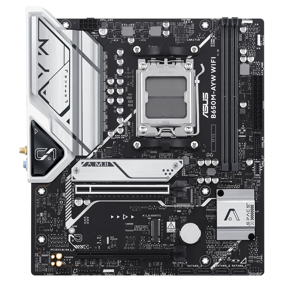 ASUS B650M-AYW WIFI AM5 Micro-ATX Motherboard(B650M-AYW WIFI) - 2