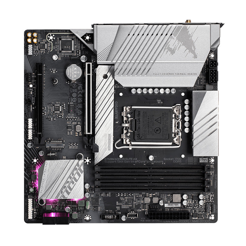 Gigabyte B760M AORUS ELITE AX DDR5 Intel LGA 1700 Micro-ATX Motherboard(B760M AORUS ELITE AX) - 5