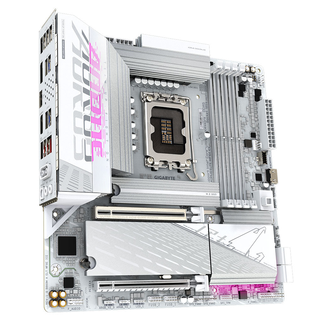 Gigabyte B860M AORUS ELITE WIFI 6E ICE Intel LGA 1851 Micro-ATX Motherboard(B860M AORUS ELITE WIFI6E ICE) - 3