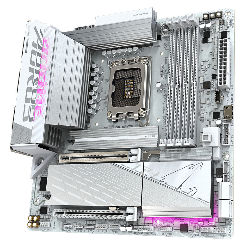 Gigabyte B860M AORUS ELITE WIFI 6E ICE Intel LGA 1851 Micro-ATX Motherboard(B860M AORUS ELITE WIFI6E ICE) - 4