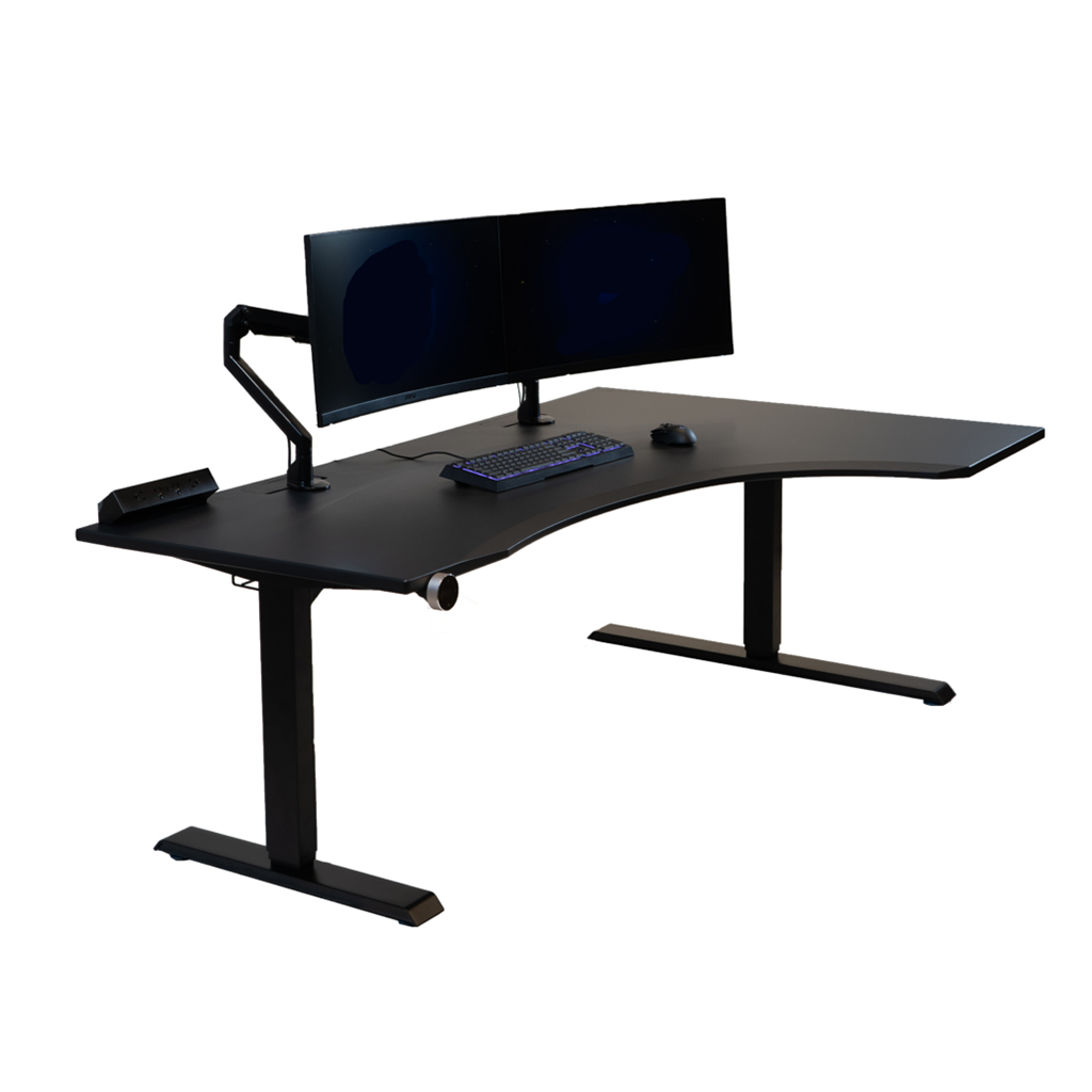 Elevate Ergonomics L-Shaped Battlestation Reaper Desk - Black (1800x1200x750)(BSR181275BL) - 1