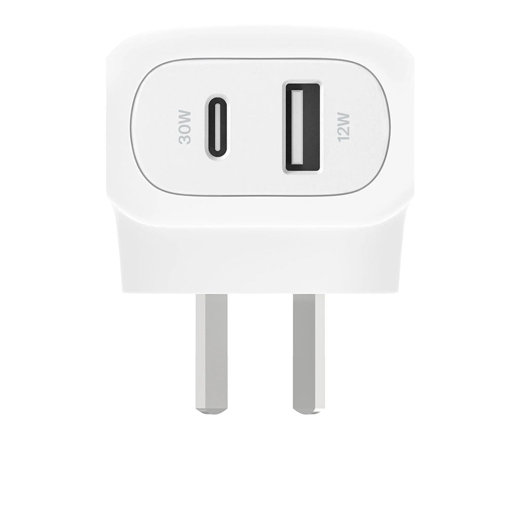 Belkin 42W USB-C & USB-A Dual Wall Charger w/PPS & PD - White(WCB009AUWH) - 3