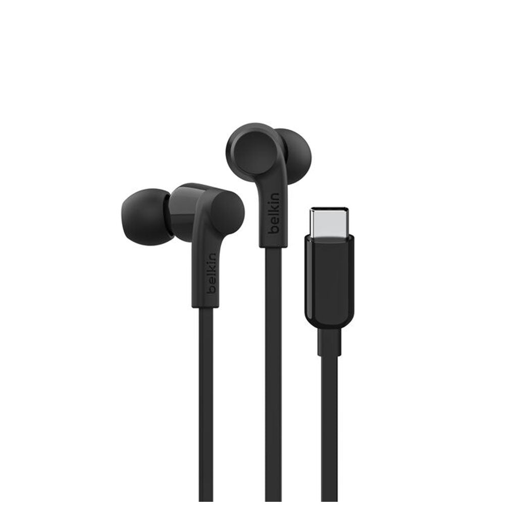 Belkin SoundForm USB-C Wired Earbuds with Adjustable Volume Limiter - Black(G3H0002FQBKV2) - 1