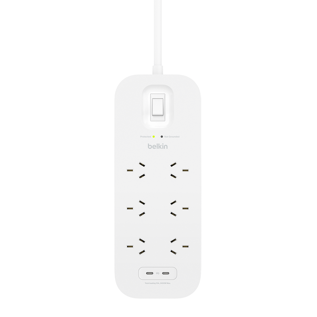 Belkin SurgePro 6-Outlet Surge Protector with Dual USB-C 30W(SRB006AU2M) - 2