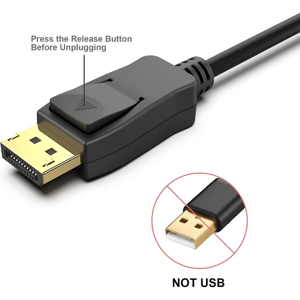 BENFEI 1.8m 8K 60Hz DisplayPort to DisplayPort(ELEBEN163BK) - 4
