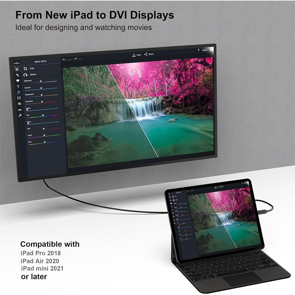 BENFEI 1.8m USB-C to DVI Cable(ELEBEN205BK) - 5