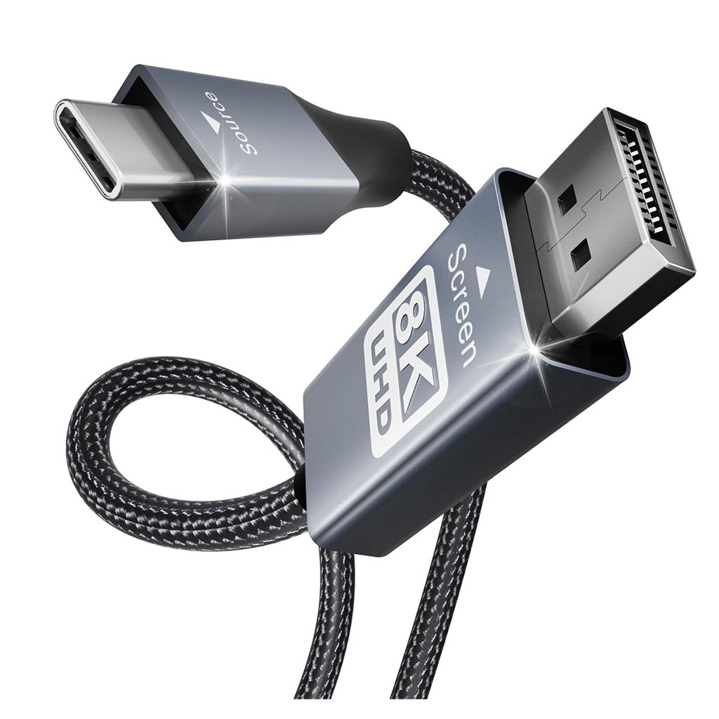 BENFEI 207GY-6F 1.8m Thunderbolt 3 8K 60Hz USB-C to DisplayPort Cable(ELEBEN207GY6F) - 1