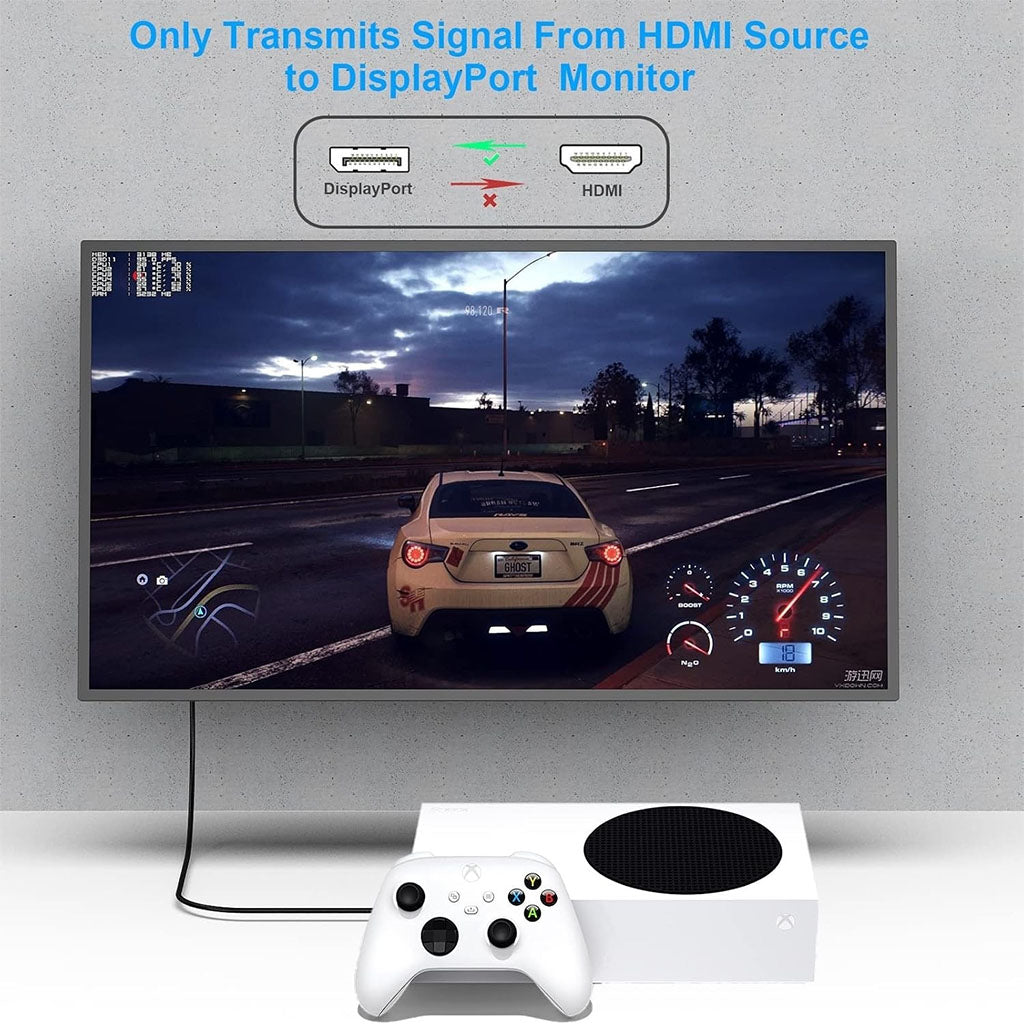 BENFEI 344GY-5M 5m Unidirectional 4K Active HDMI to DisplayPort Cable w/ USB Powered(ELEBEN344GY5M) - 4
