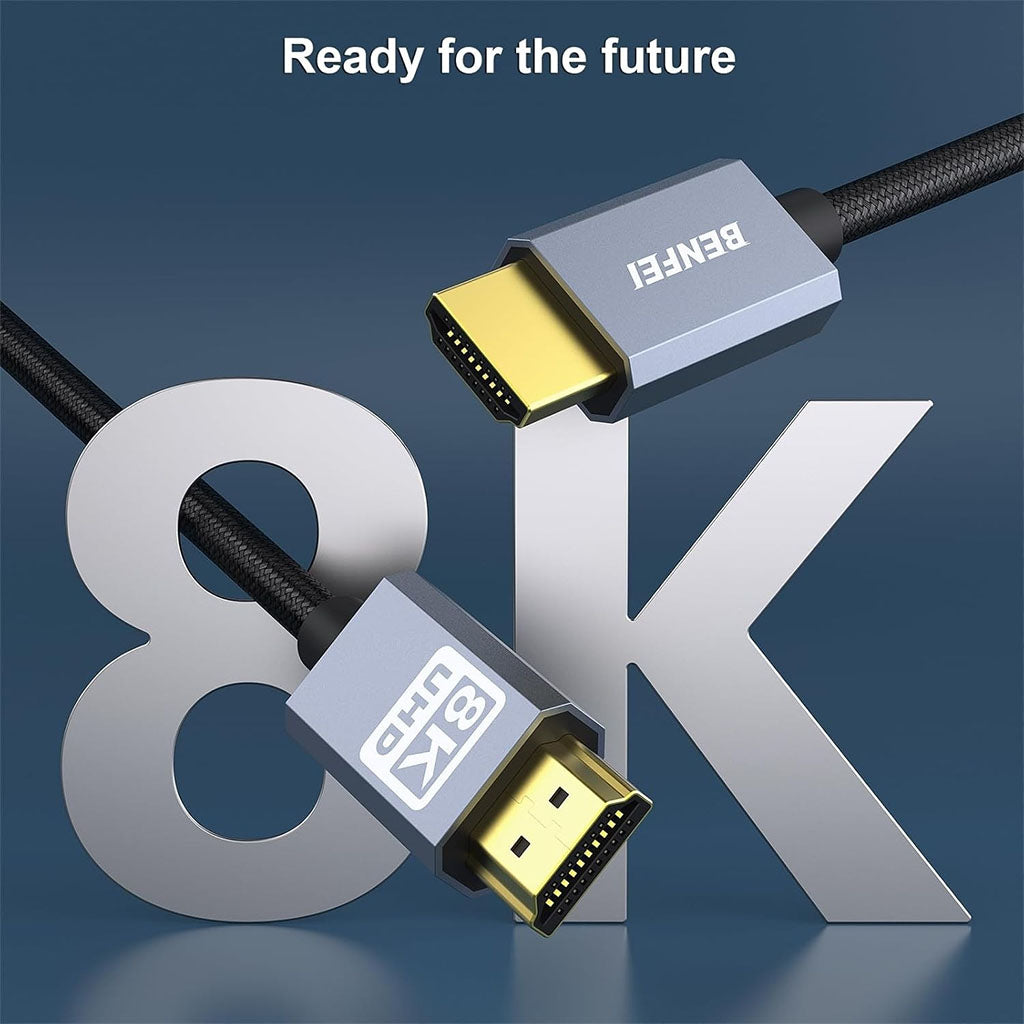 BENFEI 358GY-5M 5m 8K HDMI to HDMI Nylon Braided Cable(ELEBEN358GY5M) - 2