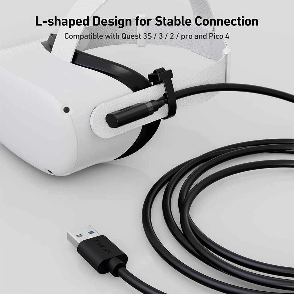 BENFEI 375BK-1M 1m USB 3.0 to Right Angled USB-C PVC Cable(ELEBEN375BK1M) - 3