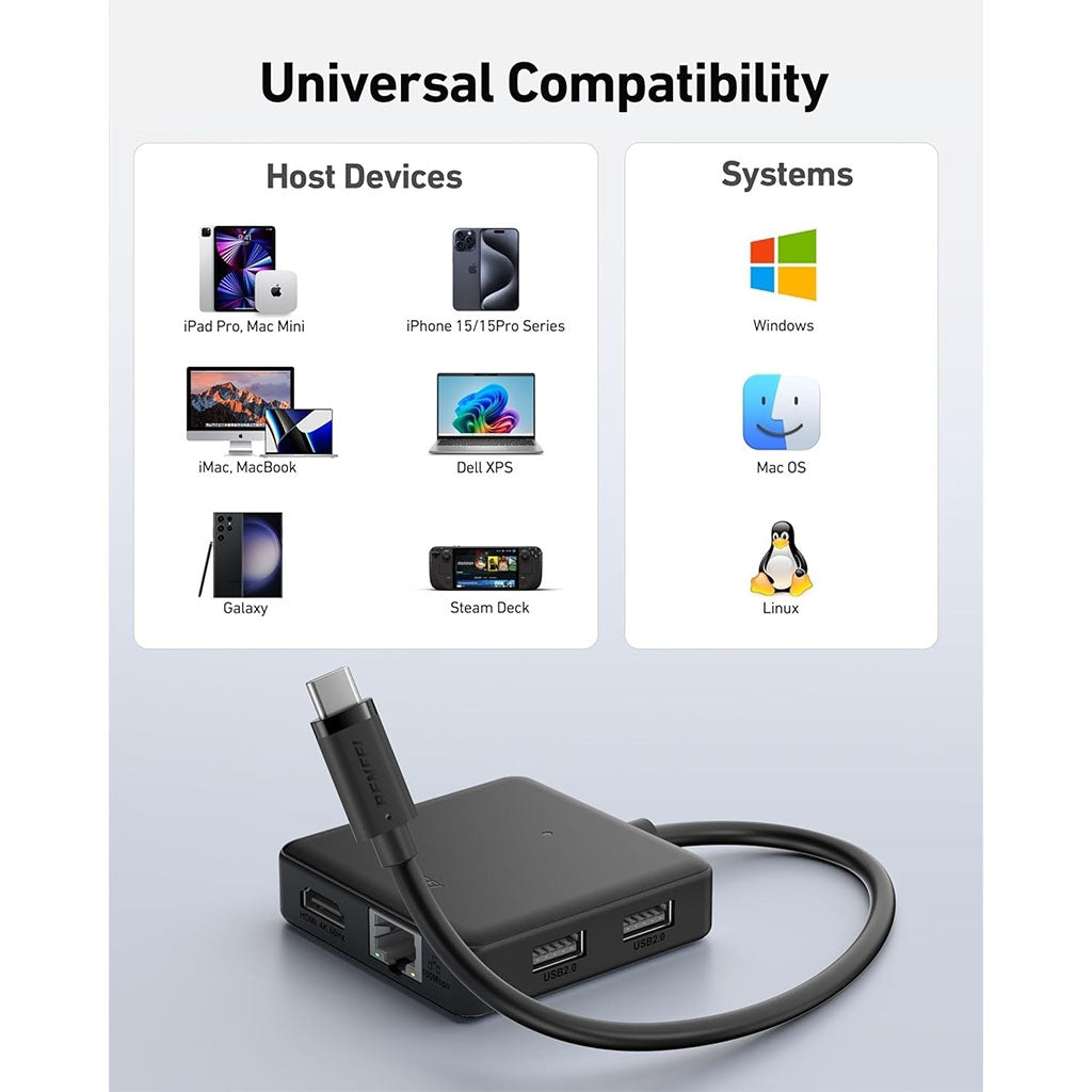 BENFEI 399BK 6-in-1 USB-C Hub w/ 100W PD(ELEBEN399BK) - 5