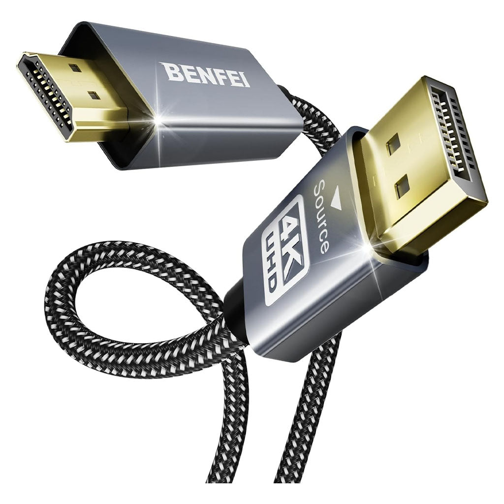 BENFEI 4K DisplayPort to HDMI 3m Cable(ELEBEN273GY10F) - 1