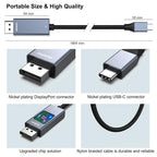 BENFEI 3m 8K 60Hz USB-C to DisplayPort Cable(ELEBEN207GY10F) - 2