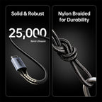 BENFEI 405GY-1M 1m USB-B to USB-C Nylon Braided Printer Cable(ELEBEN405GY1M) - 3