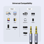 BENFEI 427GY 1m 3.5mm TRRS Male to Male Audio Cable(ELEBEN427GY1M) - 3