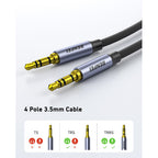 BENFEI 427GY 5m 3.5mm TRRS Male to Male Audio Cable(ELEBEN427GY5M) - 4