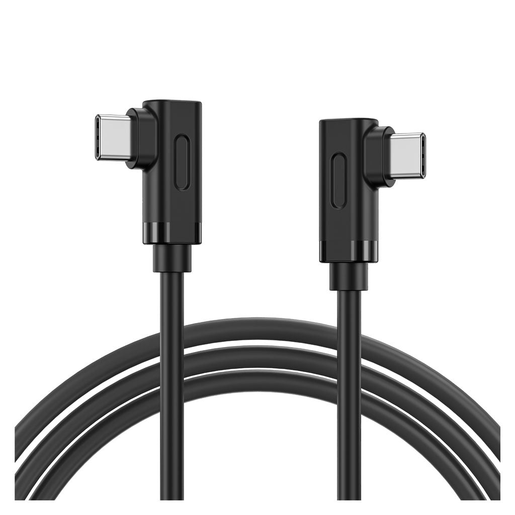 BENFEI 429BK-2M 2m Right Angle USB-C to USB-C Nylon Braided Cable(ELEBEN429BK2M) - 1